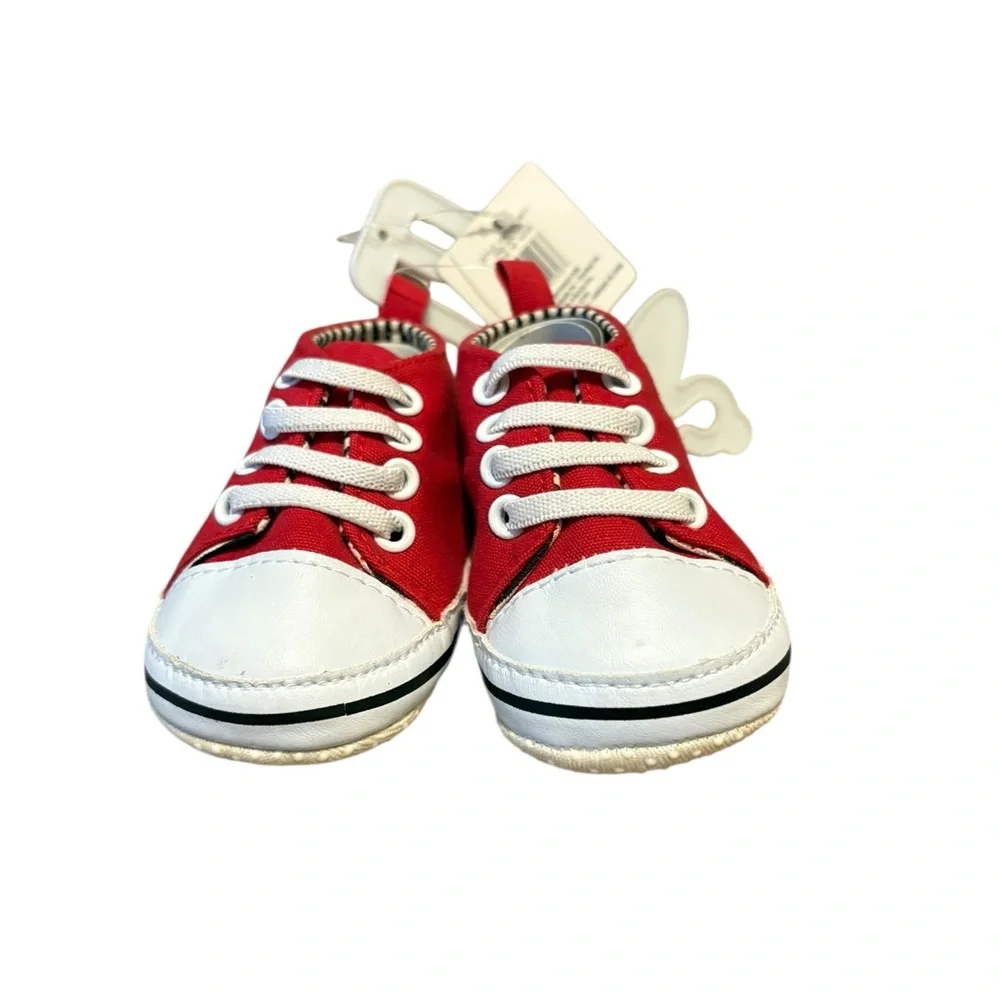 Rising Star Size 1 Baby Crib Shoes Sneakers Red New